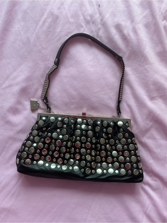 Jean Lottie Handbags - Rock and Roll Jeanne Lottie Black Studded Frame Wristlet Clutch